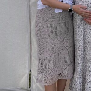Crochet midi skirt